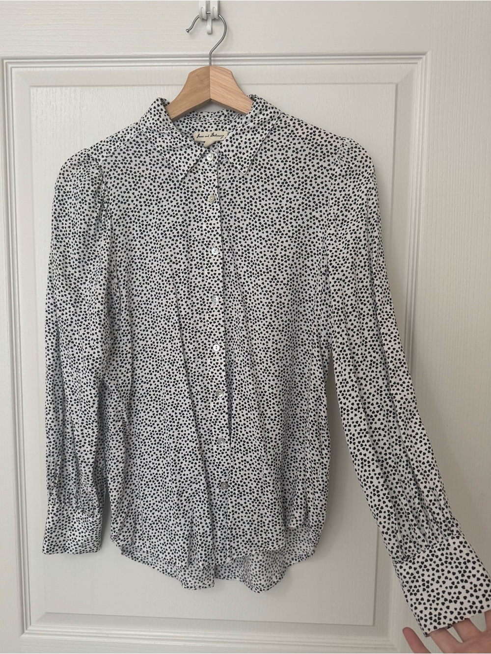 Jane and Delancey Heart Pattern Shirt Blouse